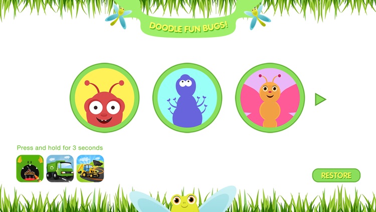 Doodle Fun Bugs Free - Preschool Coloring and Drawing Game for Kids