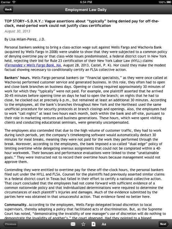 Employment Law Daily iPad screenshot-3