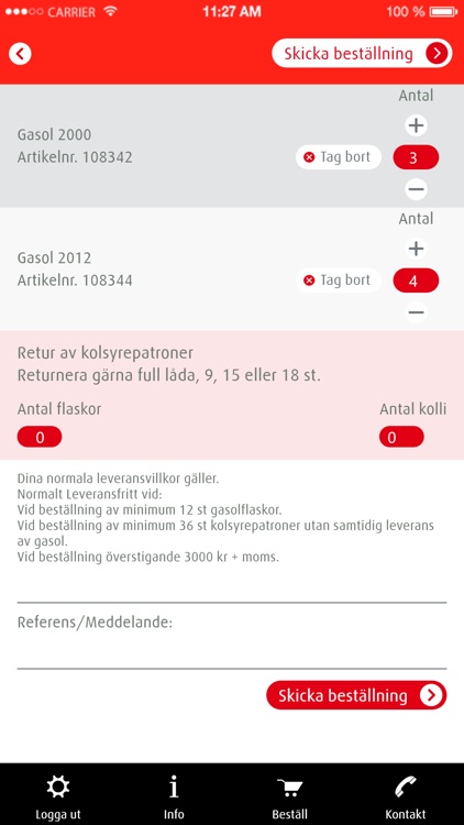 MyAGA Beställningsapp - Sverige screenshot-3