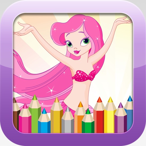 Mermaid Coloring Book - Educational Coloring Games For kids and Toddlers Icon