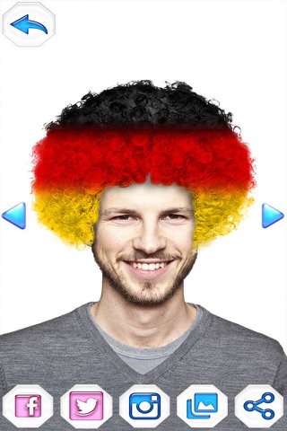 Fan Hairstyle Editor – Football Cheerleader Wig stickers for Euro Cup 2016 screenshot 3