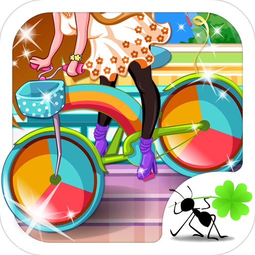 魔幻自行车女孩 - 化妆换装养成沙龙，儿童教育女生小游戏免费 icon