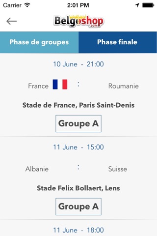 App Euro 2016 Belgoshop screenshot 3