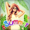 Summer Photo Booth – Cool Summer-Time Stickers And Pic Frames With Beach, Sun And Sea