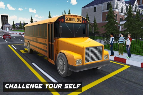 School Bus Driving Simulator 2016 – 3D City Bus Driver Challenge Simulation Game screenshot 4