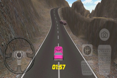 Pink Car Hill Race screenshot 2