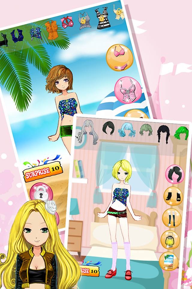Dress Up Games For Teens Girls & Kids Free - the pretty princess and cute anime beauty salon makeover for girl screenshot 4