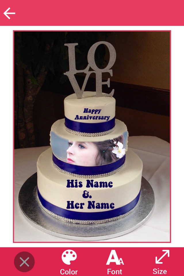 Name and Photo on Anniversary Cake screenshot 4