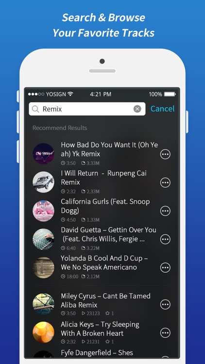 FancyMusic - Free Music Player & Cloud Song Stream