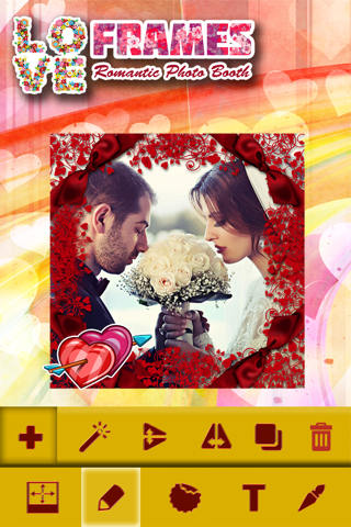 Love Frames in Romantic Photo Booth – Add Cute Stickers and Beautiful Camera Effect.s screenshot 2