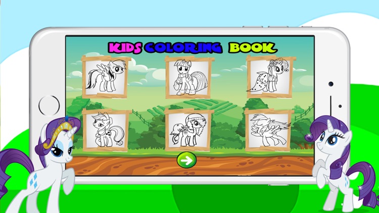 Pony Coloring Games for Girls - My Cute Pony Coloring Book for Little Kids and Toddler