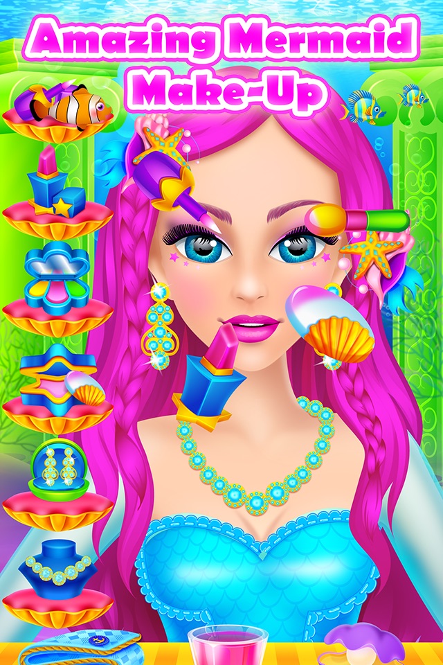 Mermaid Beauty Salon - Makeup & Makeover Kids Game screenshot 2