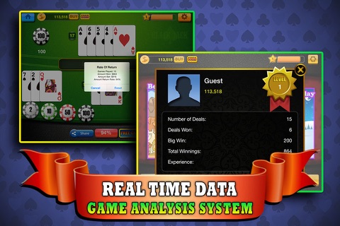Blackjack 21 Reef - Free Casino Trainer for Blackjack Card Game screenshot 2