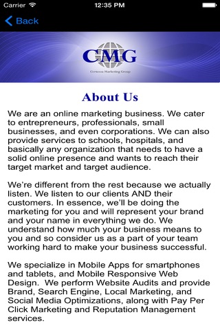 Certezza Marketing Group screenshot 2