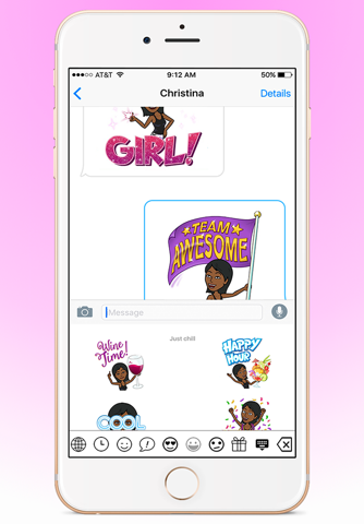 BlackEmoji - Emoji keyboard for cute Black girls screenshot 2