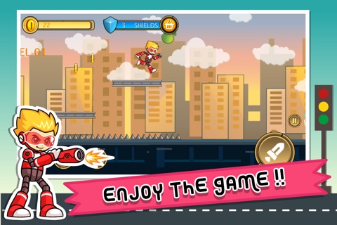 Red Super Hero Ride - The Coolest IRON MAN Runner Game Free screenshot 2