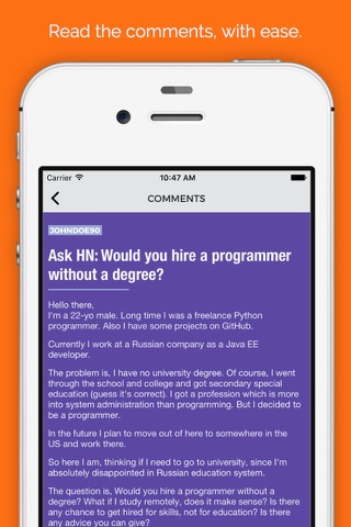 Visual HN - Hacker News Reader Reinvented screenshot 3
