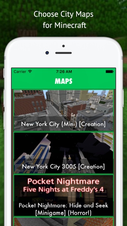 City Maps for Minecraft - Best Database Maps for minecraft Pocket Edition