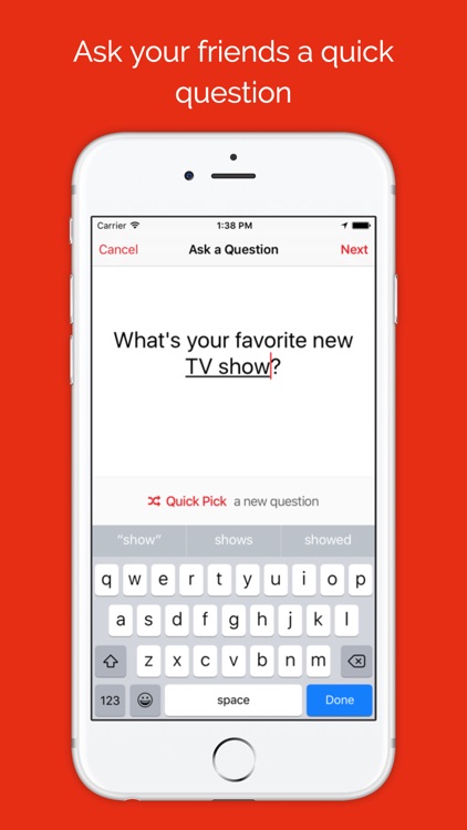 QQ - Ask your friends a quick question!