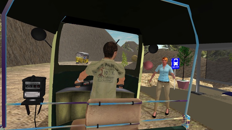 Off road tuk tuk auto rickshaw driving 3D simulator free 2016 - Take tourists to their destinations through hilly tracks screenshot-3