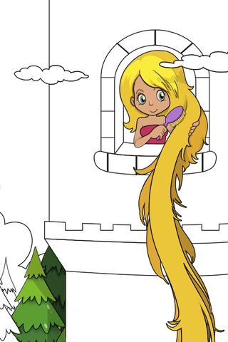 Royal Princess - coloring book for girls to paint and color fairy tales Premium screenshot 2