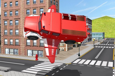 Flying Firetruck City Pilot 3D screenshot 4