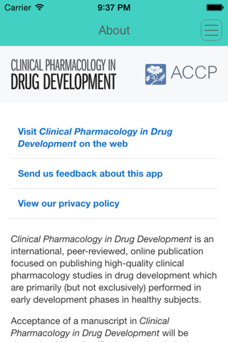 Clinical Pharmacology in Drug Development screenshot 4