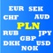 Aplikacja wyświetla aktualne kursy średnie Narodowego Banku Polskiego dla wszystkich walut notowanych przez NBP w tabelach A i B: łącznie ponad 150 walut z całego świata