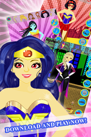 Superhero Power Girl Fashion Dress Up - Super magic dressing makeover (Marvel Edition) screenshot 4