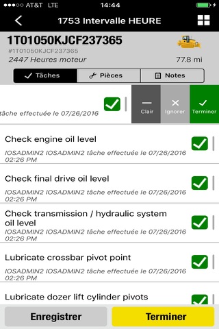 John Deere MyMaintenance screenshot 4