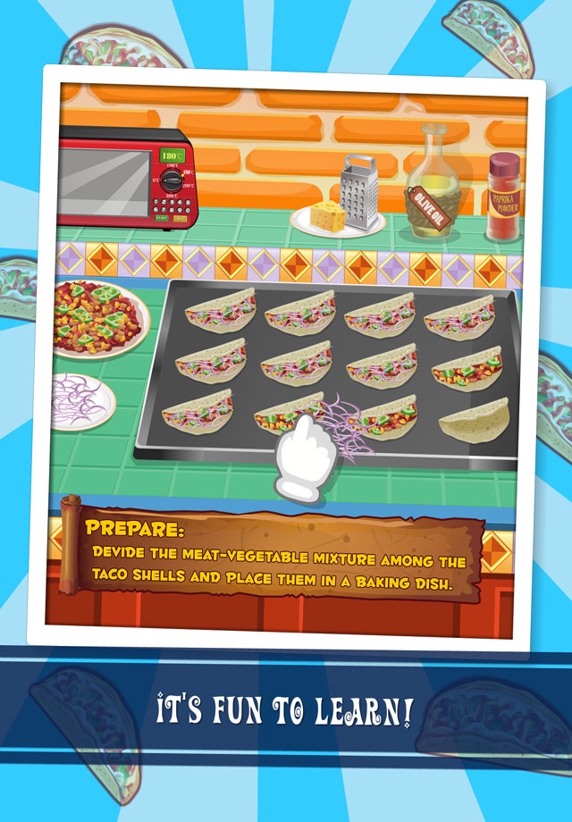 Tessa’s Taco’s – learn how to bake your taco’s in this cooking game for kids screenshot 3