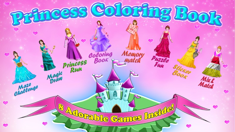 Princess Coloring Book - Draw, Paint & Color Games
