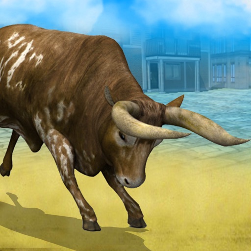 Angry Bull Fighter Simulator: Real 3D crazy bull riding simulation game icon