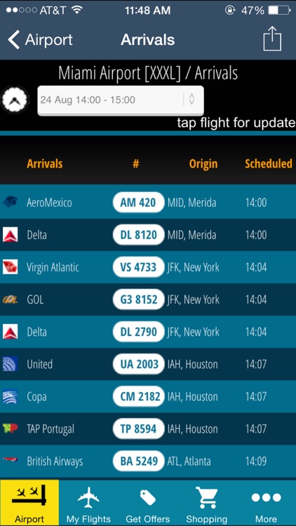 Miami Airport (MIA) Flight Tracker Radar