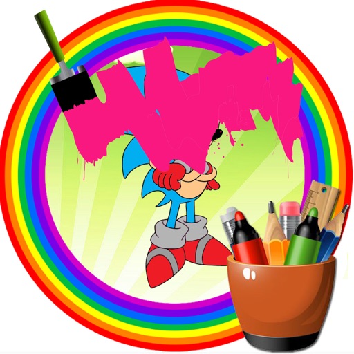 Coloring For Kids Page sonic Hedgehog Version iOS App