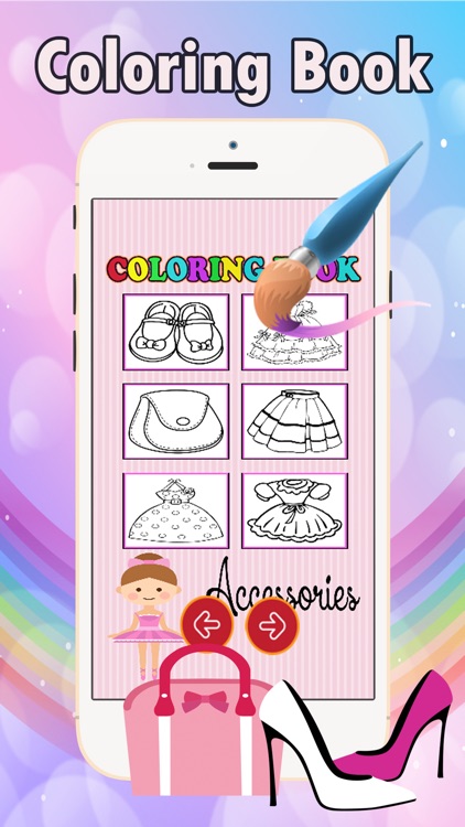 Girl Dress Up Coloring Book: fun with these coloring pages games free for kids screenshot-3