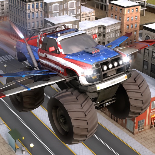 Flying Off Road Monster Truck the Moto Racer iOS App