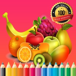 Fruit Vegetable Paint and Coloring Book: Learning Skill The Best of Fun Games Free For Kids