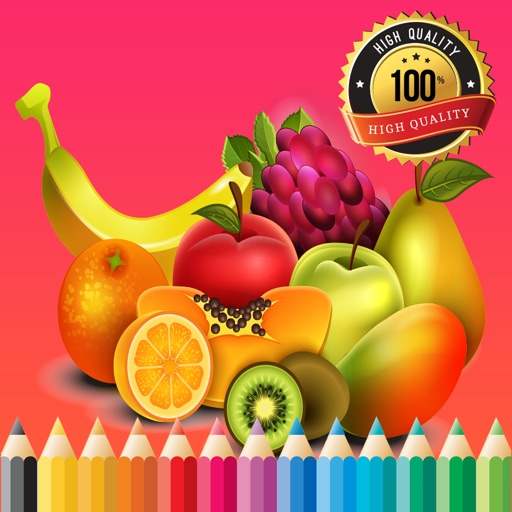 Fruit Vegetable Paint and Coloring Book: Learning Skill The Best of Fun Games Free For Kids iOS App