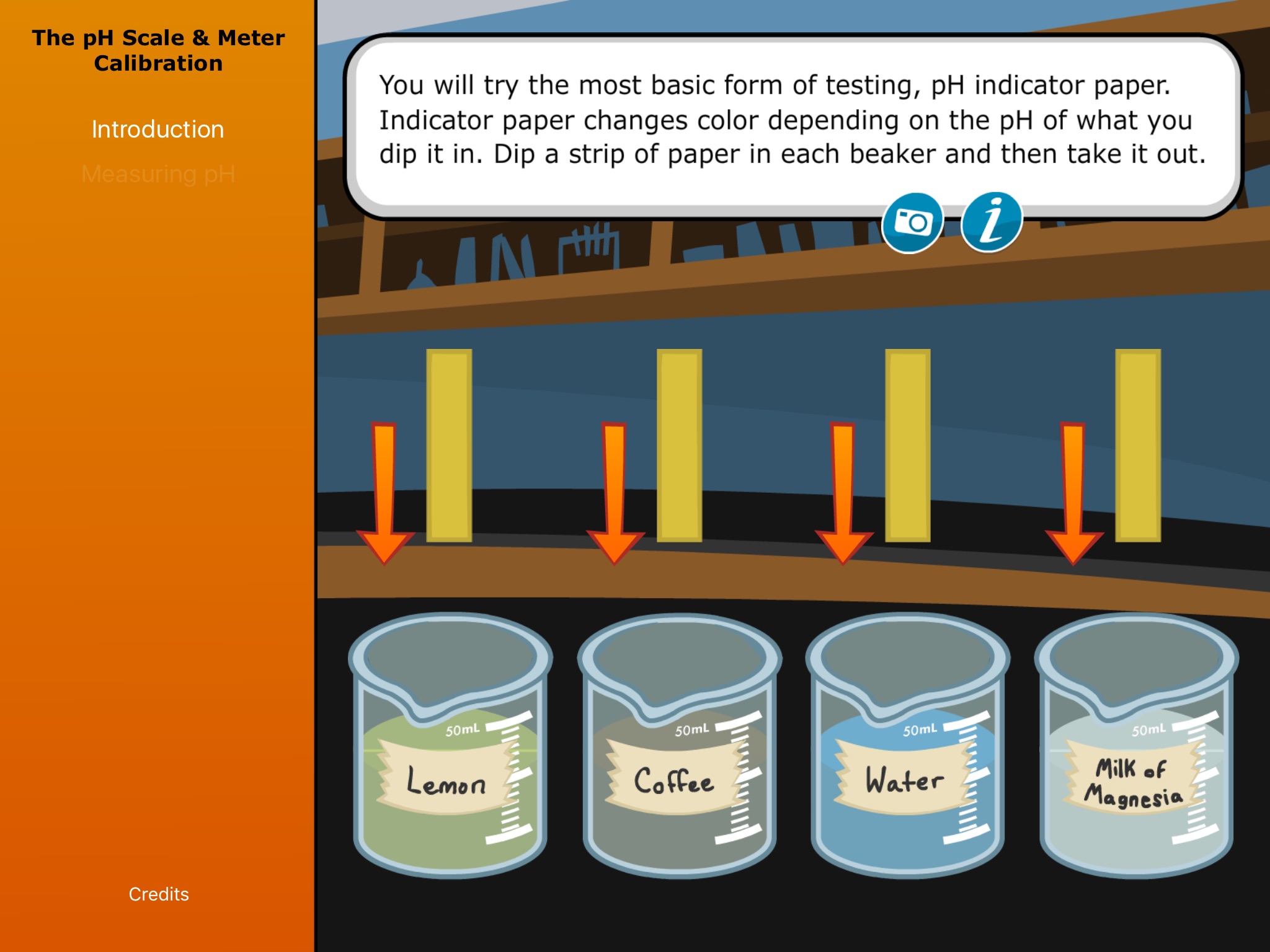 Virtual Labs: pH Scale and Meter Calibration screenshot 3