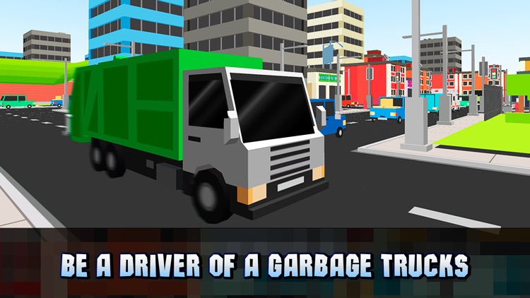 Pixel City Garbage Truck Driver 3D