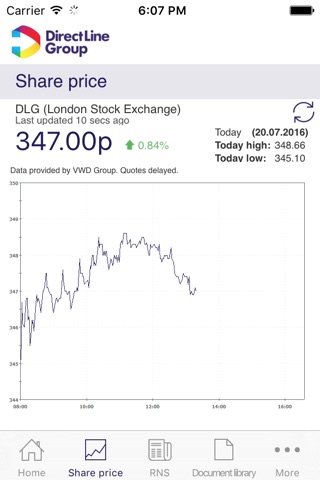 Direct Line Group Investor Relations for iPhone screenshot 2