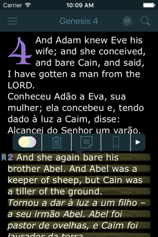 Portuguese English Bilingual Bible (Bíblia Almeida - King James Bible) screenshot 2