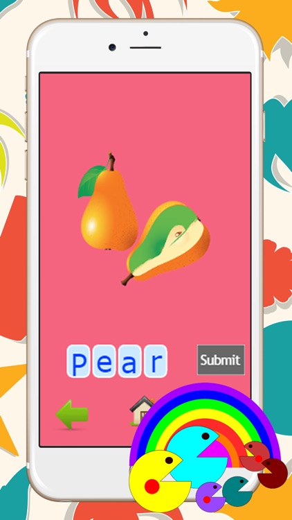 Fruit Alphabet Spelling Words Kindergarten School