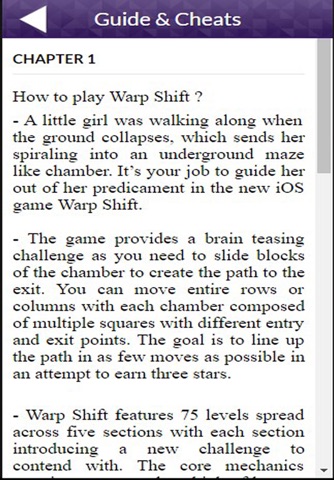 App Guide for Warp Shift screenshot 2