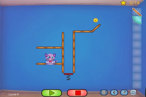 Cat Shmat - Cut the rope like Action Physics Puzzle Game screenshot 2