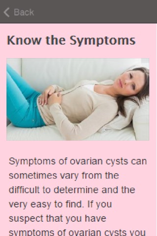 Symptoms Of Ovarian Cysts screenshot 2