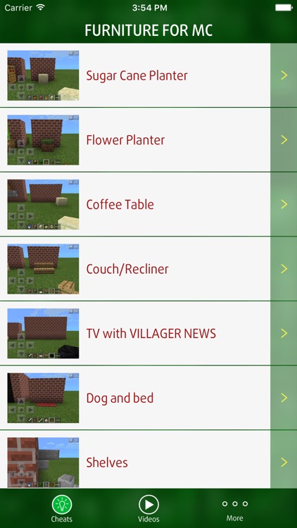 Guide for Furniture - for Minecraft PE Pocket Edition