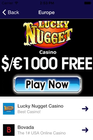 LuckyNugget Casino best online lucky nugget games reviews screenshot 2