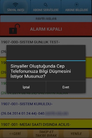 3S Alarm Sinyal Takibi screenshot 2
